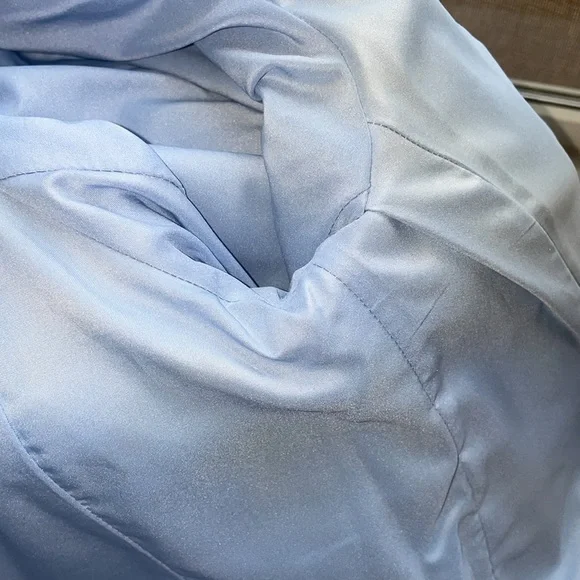 White House Black Market 100% Leather Blue Jackey - Picture 8 of 12